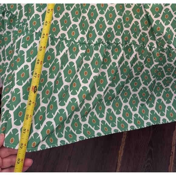 Green Caftan Moo Moo Tiered Maxi Dress Women's XL Long Sleeve‎ Boho Roper Romp - Picture 5 of 7